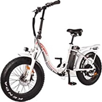 DJ Folding Step Thru Bike  (WHITE)